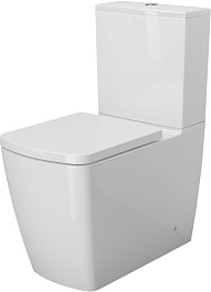 Ambassador Унитаз компакт Kingston безободковый белый с сиденьем микролифт – фотография-1